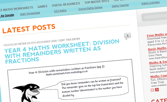 New Look for Maths Blog