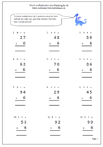 short multiplication by 6 maths blog